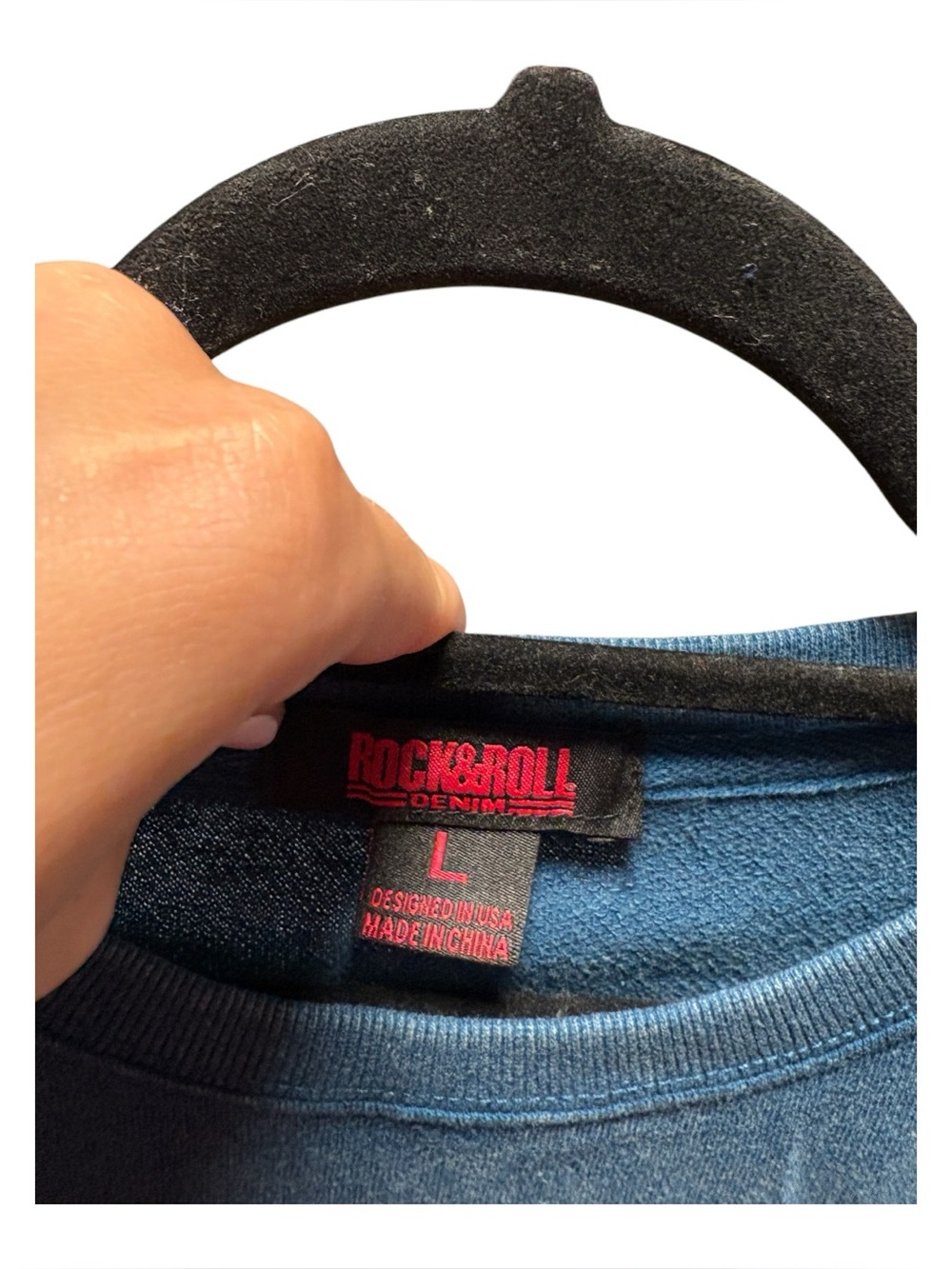 Women's Blue Rodeo Graphic Fringe Crop Top - Picture 3 of 3